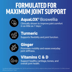 Force Factor etiqueta con ingredientes claves para apoyo articular