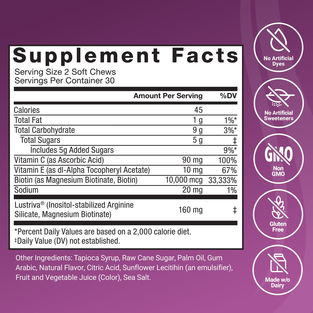 Etiqueta Force Factor con lista de ingredientes, transparencia y calidad