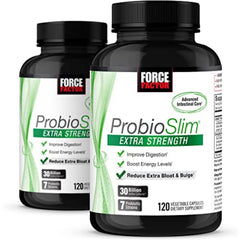 Force Factor envase frontal de ProbioSlim Extra Strength con información clara y beneficio digestivo