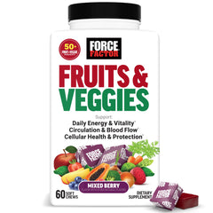 Force Factor envase frontal mostrando gomitas y beneficio práctico