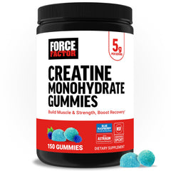 Force Factor envase frontal de gomitas mostrable y conveniente para llevar