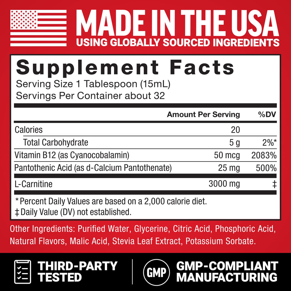 Force Factor etiqueta con lista de ingredientes y cumplimiento GMP