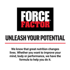 Force Factor botella con luz natural destacando presentación y confianza
