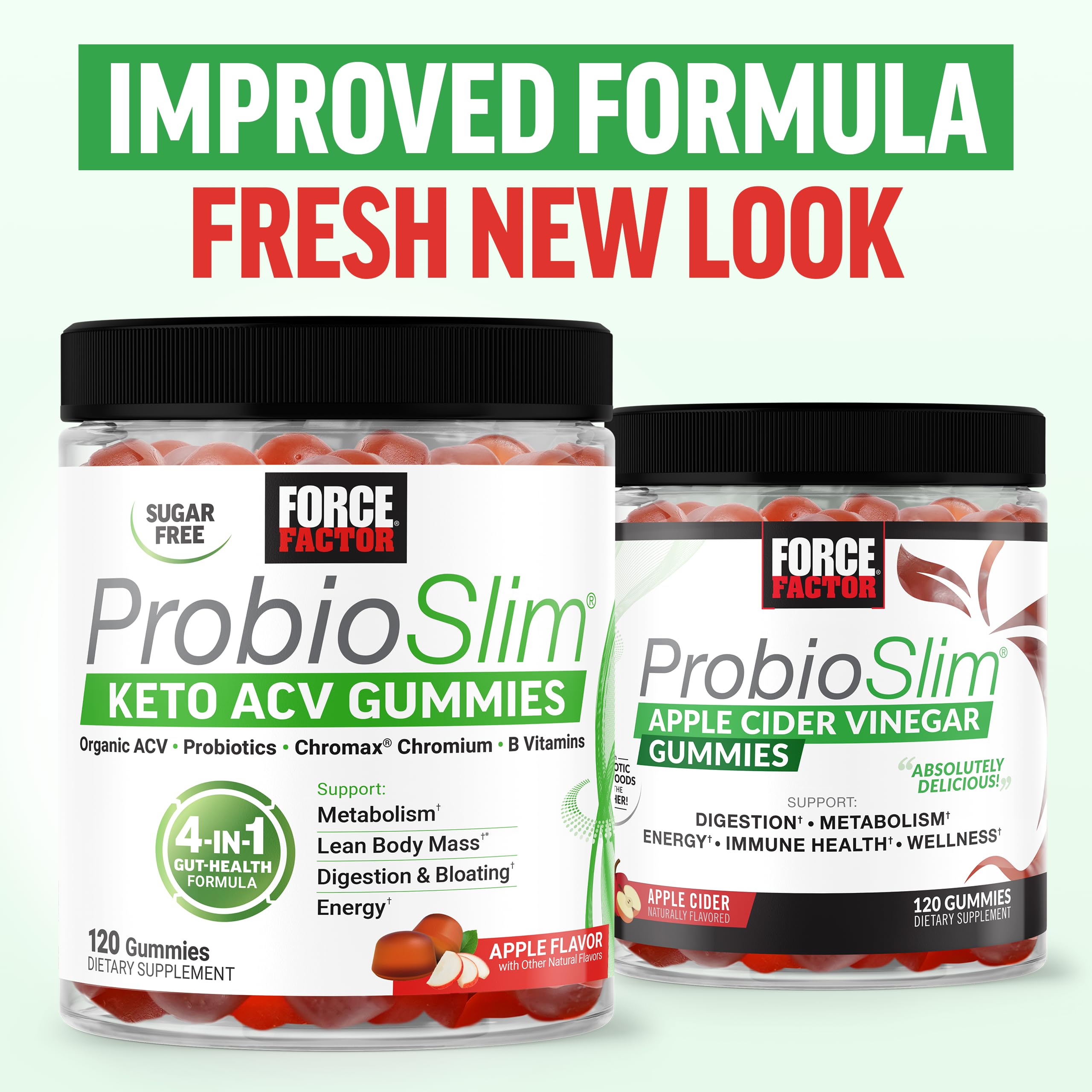 Force Factor: etiqueta con ingredientes principales y beneficios visibles