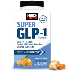 Force Factor envase frontal mostrando masticables limón y beneficios