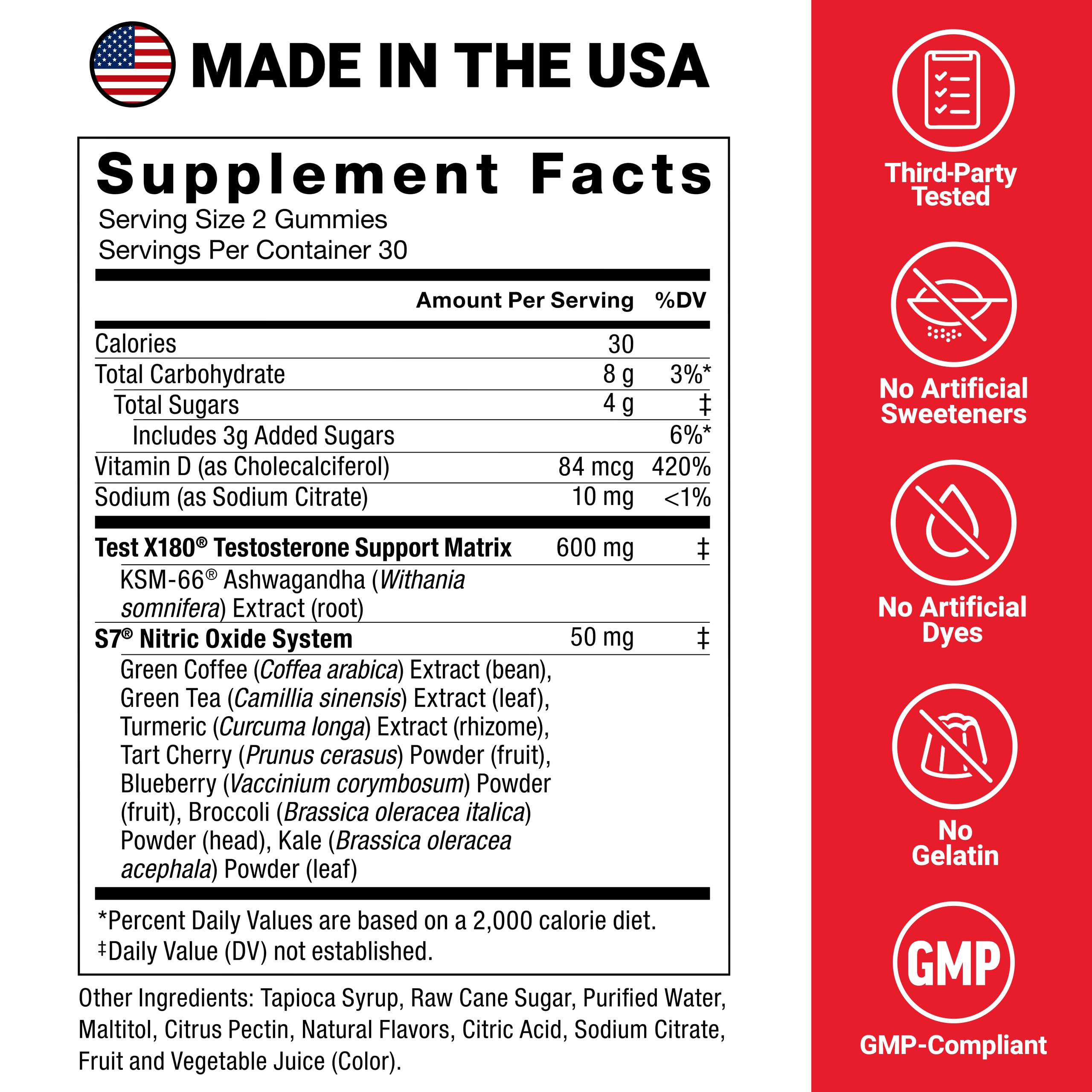 Force Factor etiqueta nutricional resaltando pruebas y calidad
