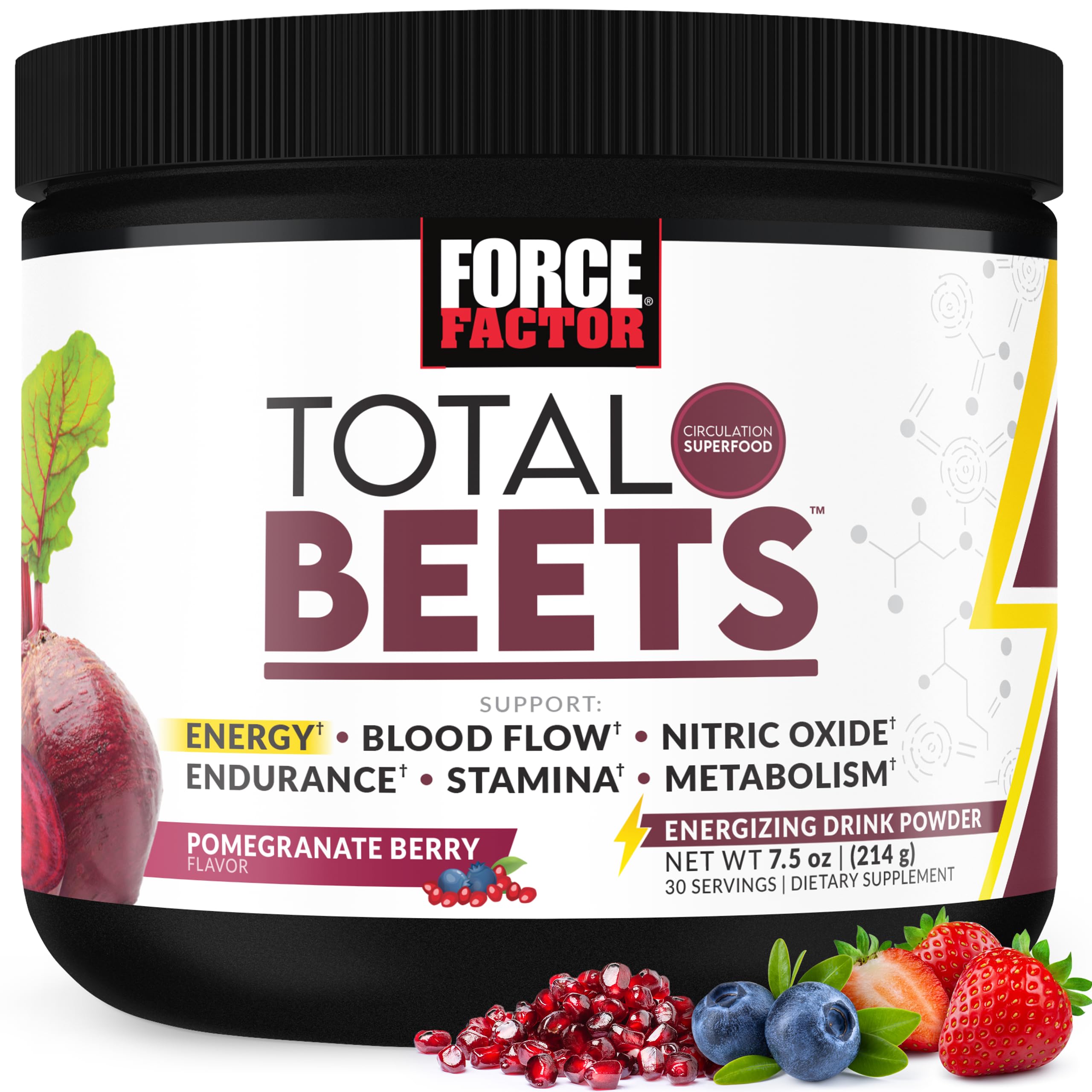 Force Factor empaque frontal claro y beneficios visibles