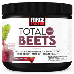Force Factor envase frontal con diseño y sabor pomegranate berry, práctico y atractivo