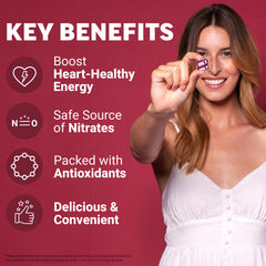 Force Factor gomita Total Beets en primer plano mostrando color y textura