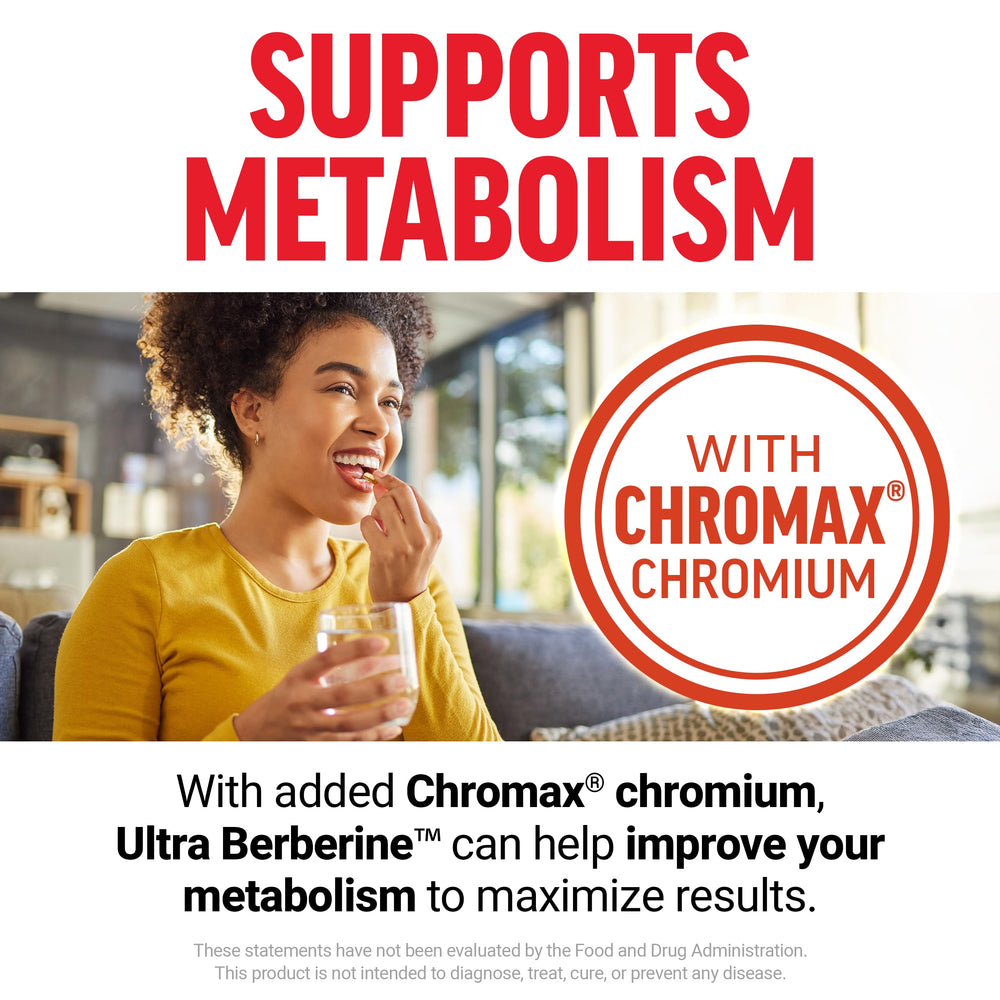 Force Factor etiqueta de ingredientes con Chromax y berberine HCl destacados