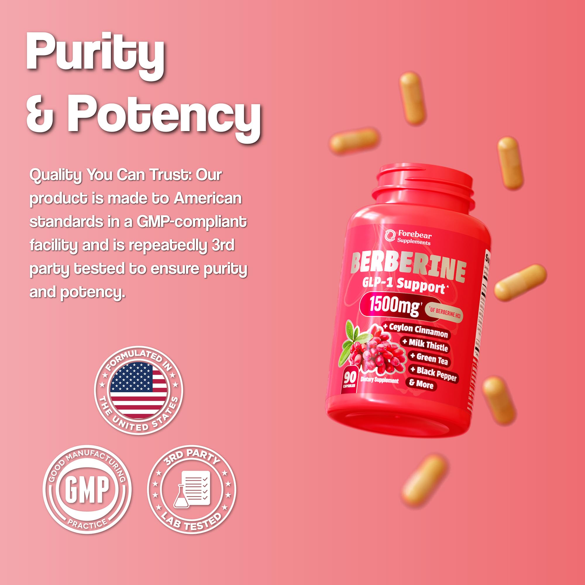 Forebear Supplements en cocina junto a alimentos saludables promoviendo rutina