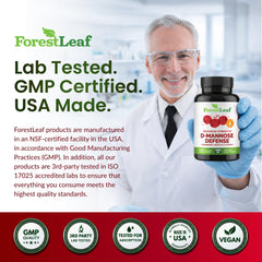 ForestLeaf etiqueta con información nutricional y certificaciones visibles