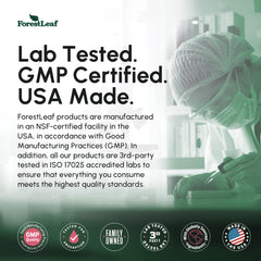 ForestLeaf etiqueta con lista de ingredientes, transparencia y seguridad