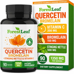 ForestLeaf frasco frente mostrando diseño y cantidad 90 cápsulas, confianza de marca