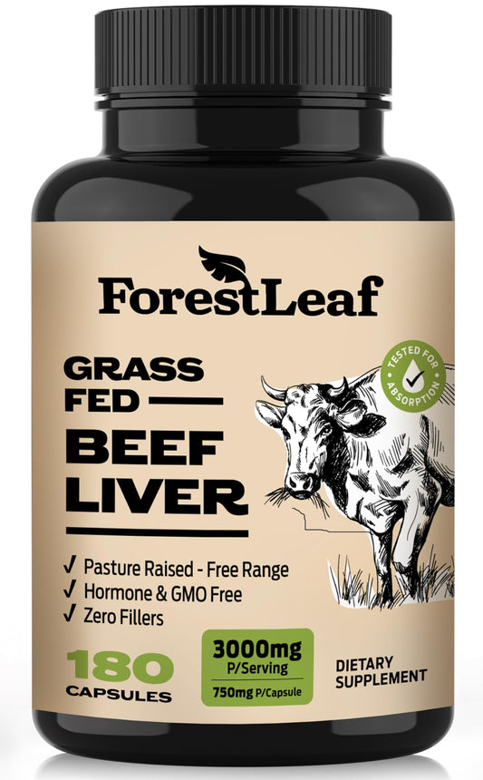 ForestLeaf frente del envase mostrando 180 cápsulas y beneficio de comodidad