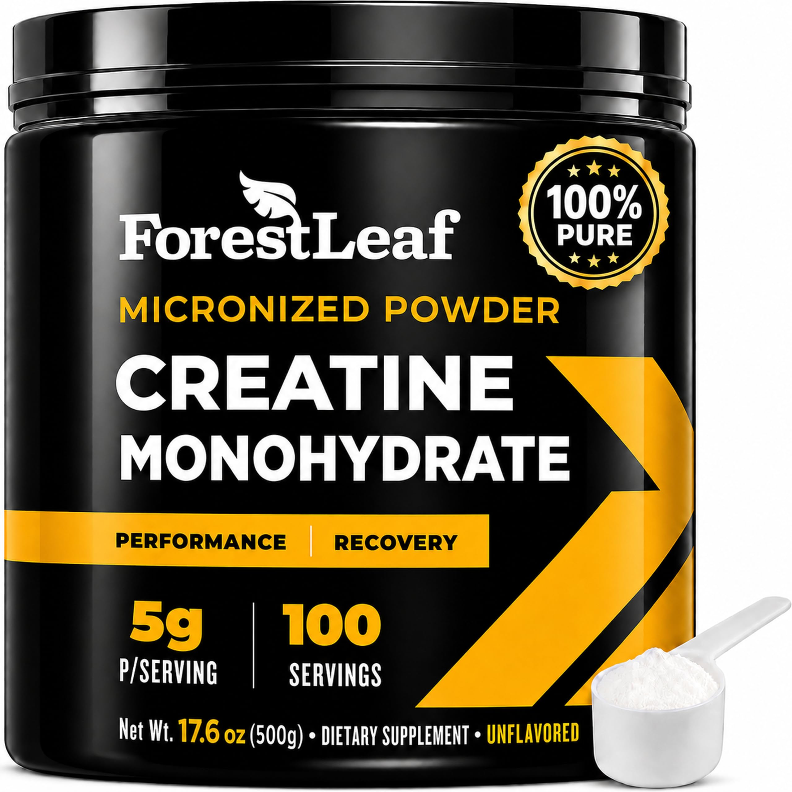 ForestLeaf envase frontal mostrando la etiqueta y beneficio de pureza