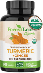ForestLeaf envase frontal de cúrcuma extra fuerte, confianza y pureza