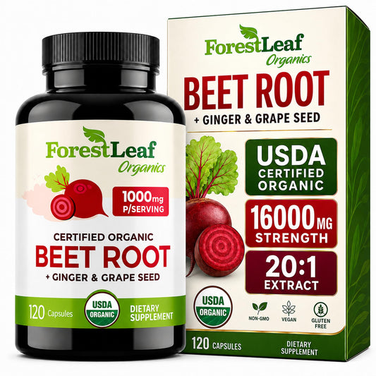 ForestLeaf envase frontal mostrando el complemento y beneficio de energía natural