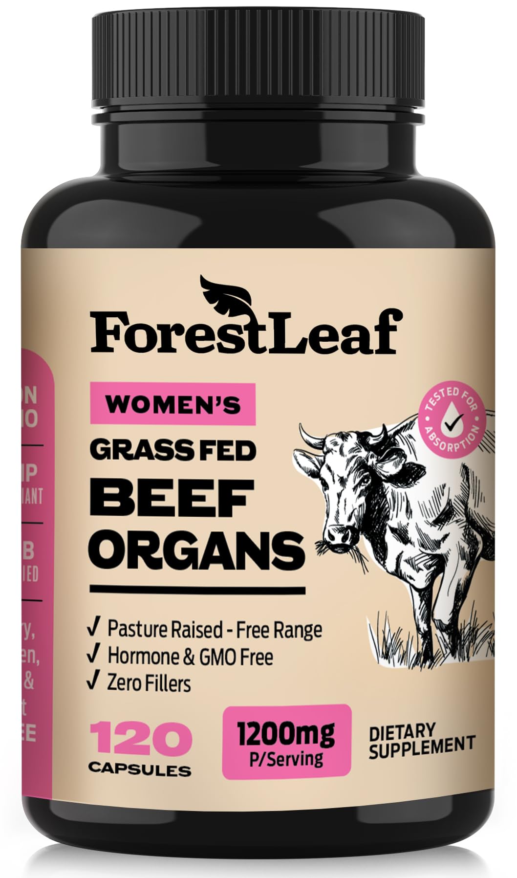 ForestLeaf frasco frontal mostrando diseño claro y beneficio de pureza