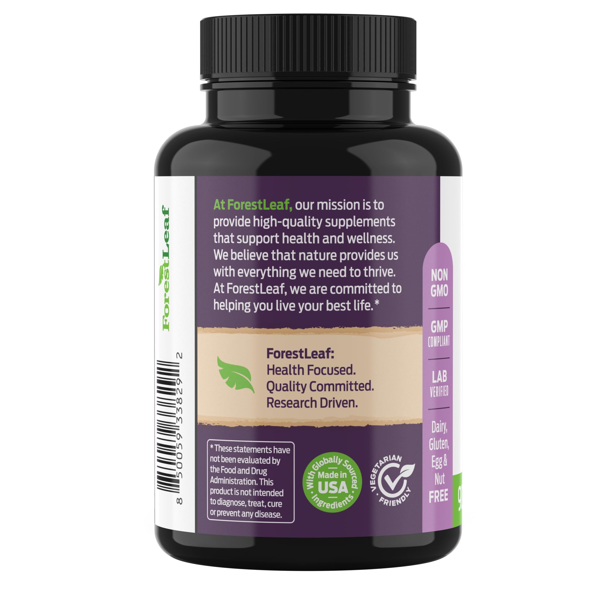 ForestLeaf sello de laboratorio y pruebas de calidad certificadas