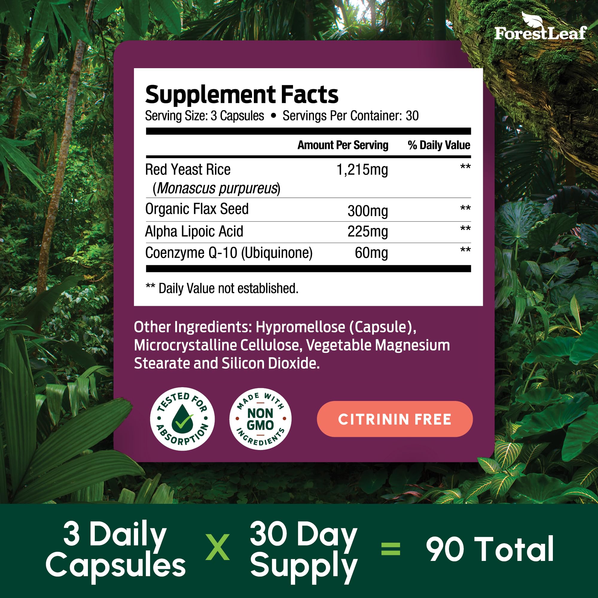 ForestLeaf linaza orgánica como ingrediente aportando fibra y omega-3