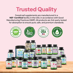 ForestLeaf sello de certificación y prueba de laboratorio para confianza en calidad