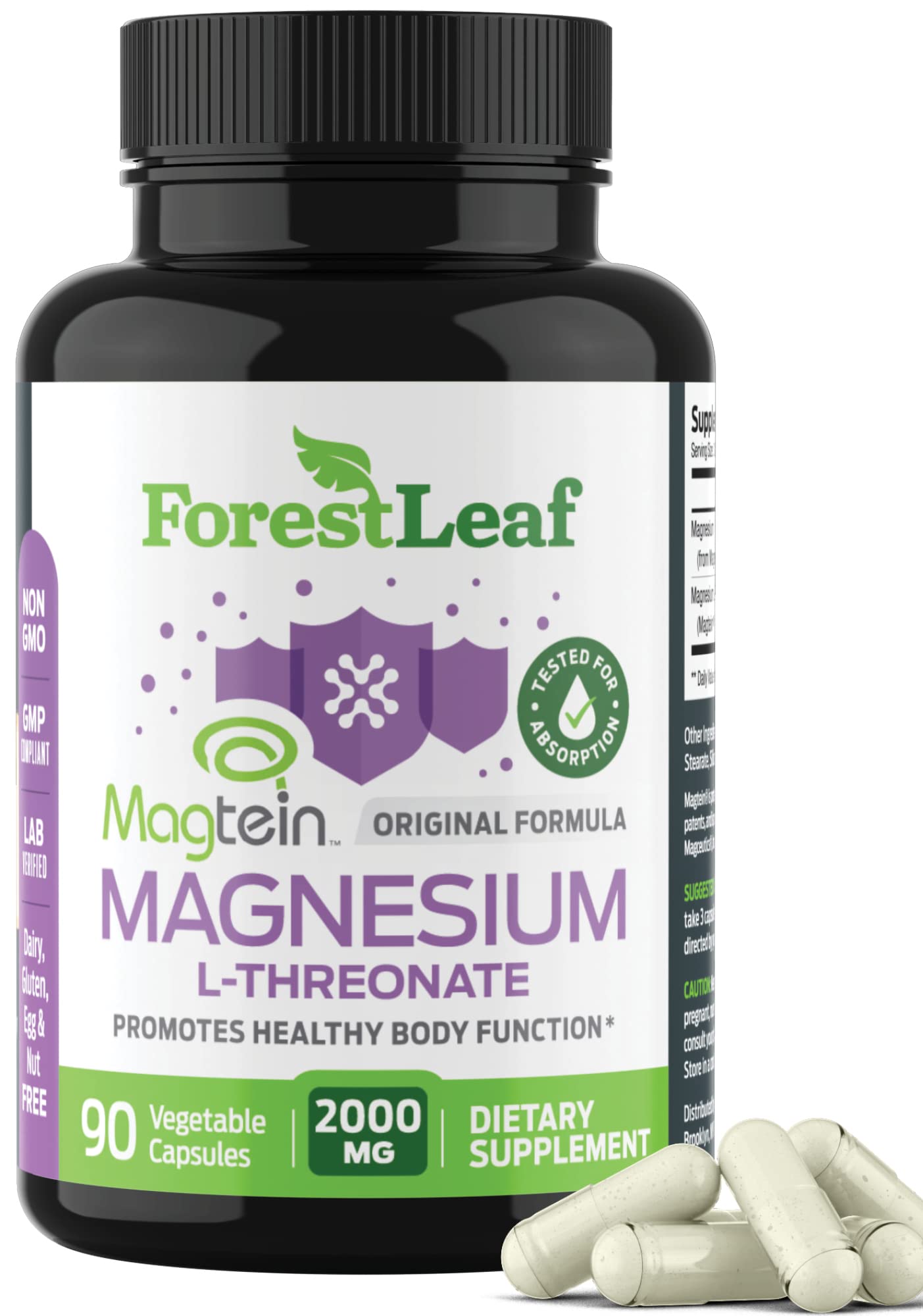 ForestLeaf cápsulas en mesa de noche para apoyar sueño reparador