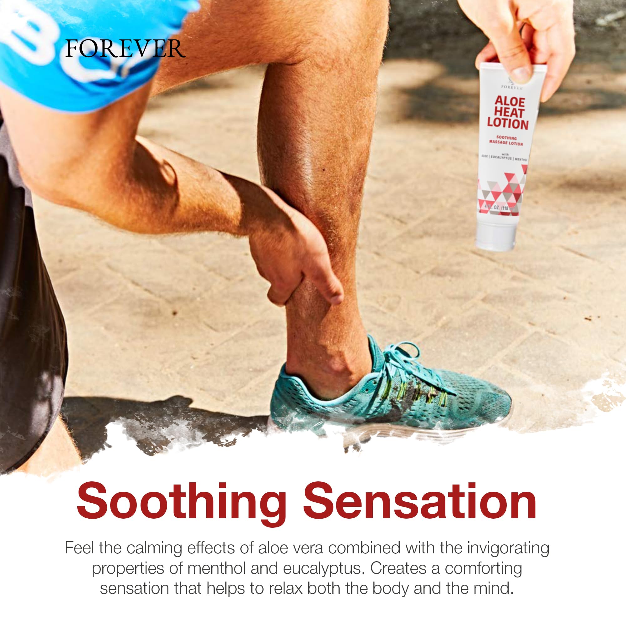 Forever Living Aloe Heat Lotion comparación de tamaño práctico para bolso