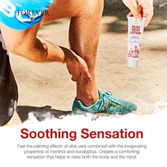 Forever Living Aloe Heat Lotion comparación de tamaño práctico para bolso