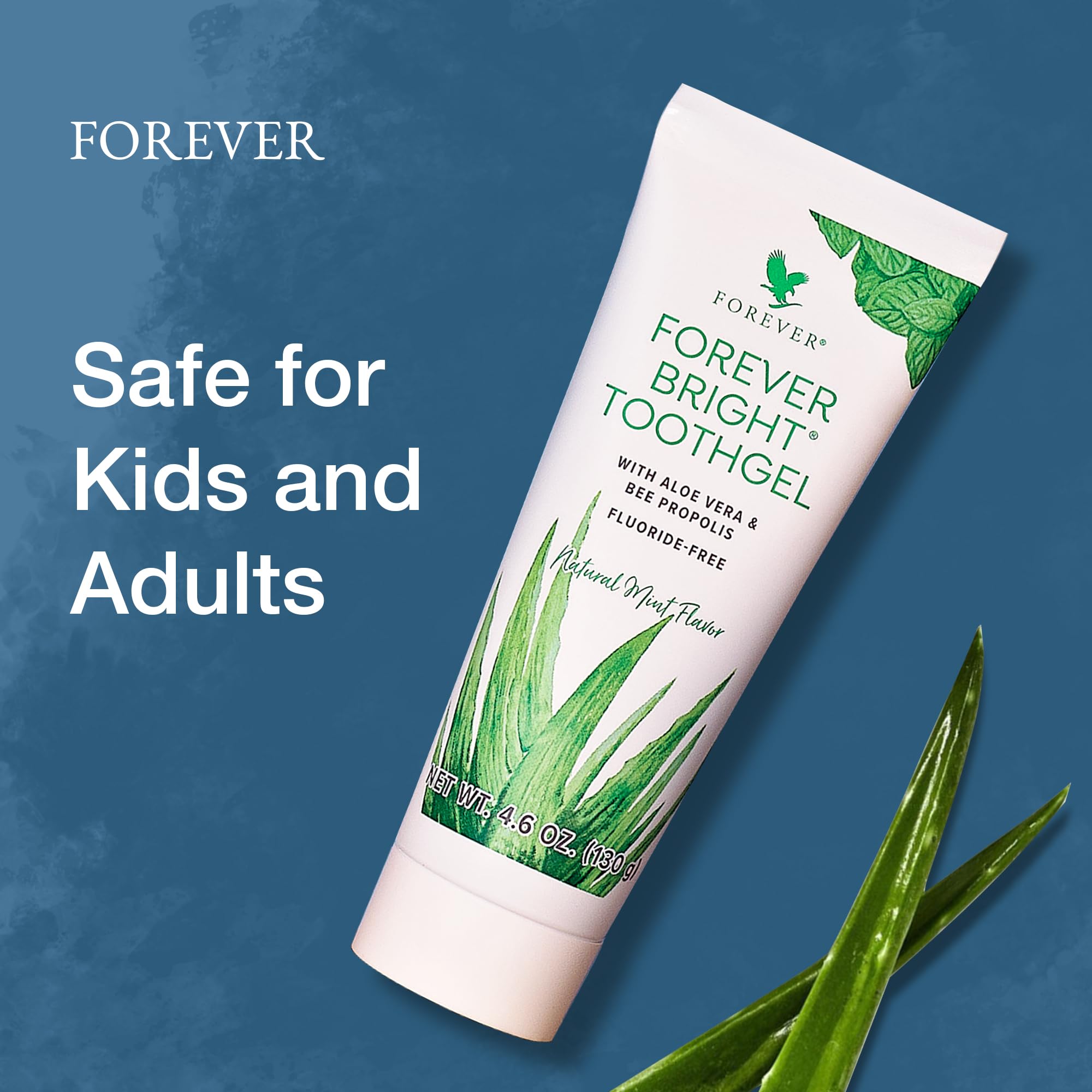 Forever Living Bright Toothgel tamaño 4.6 oz en comparación para referencia
