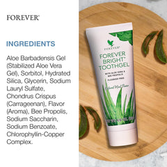 Forever Living Bright Toothgel textura en gel mostrando suavidad y fácil aplicación