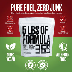Formula 369 envase con comparación de tamaño para visualizar 5 lb