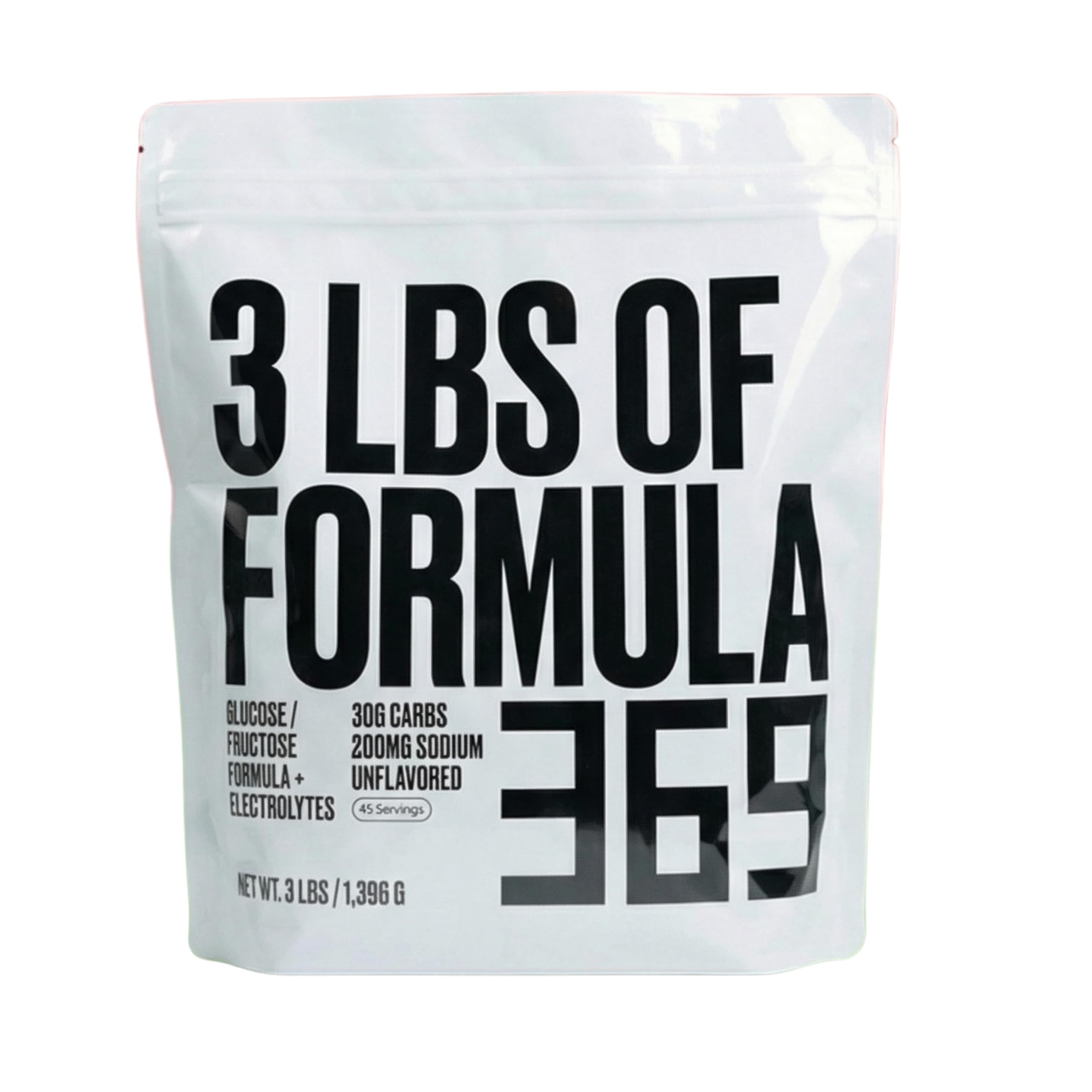 Formula 369 bote frontal que muestra 3 lb y 45 porciones para energía sostenida