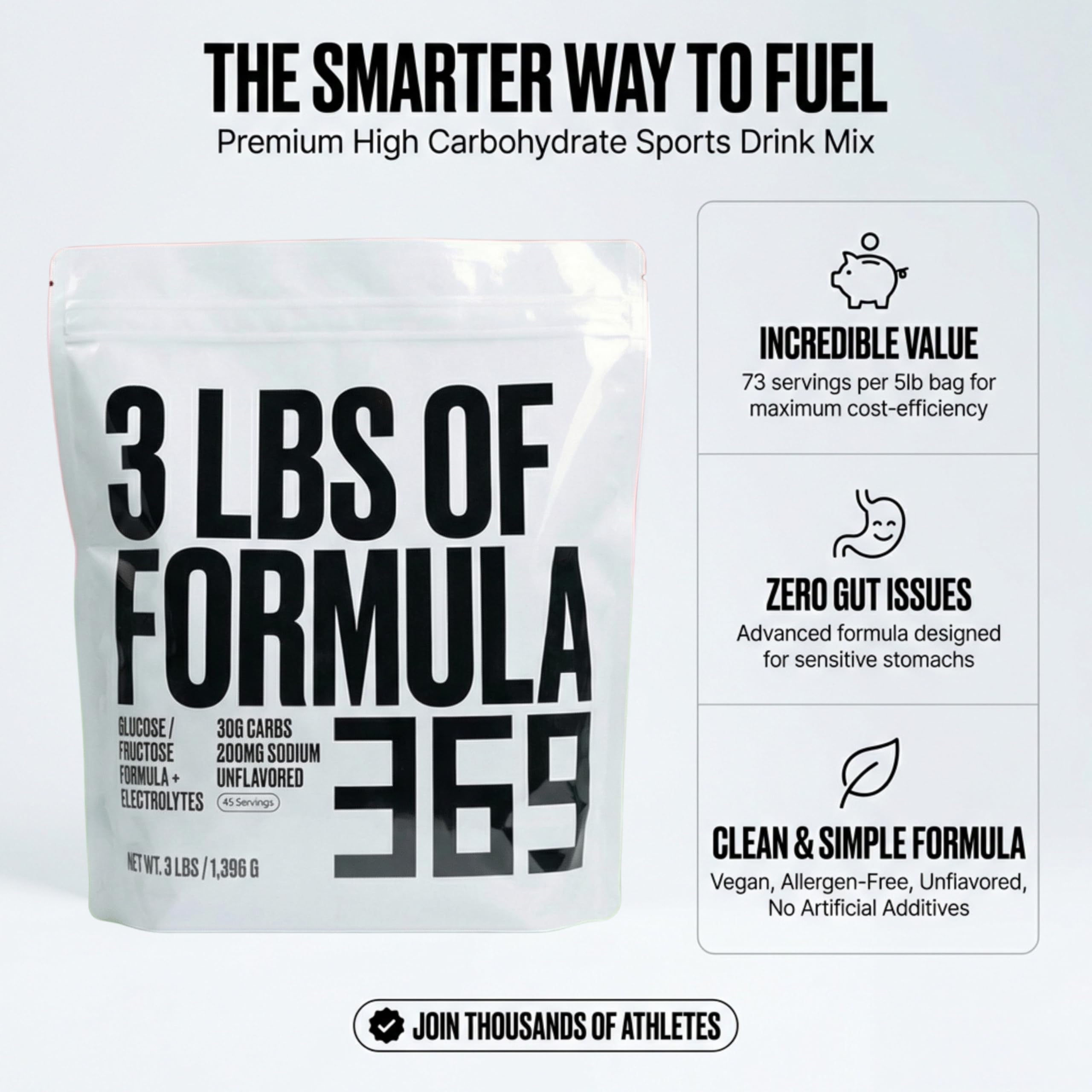 Formula 369 sobre mesa minimalista con vaso, opción limpia y sin aditivos