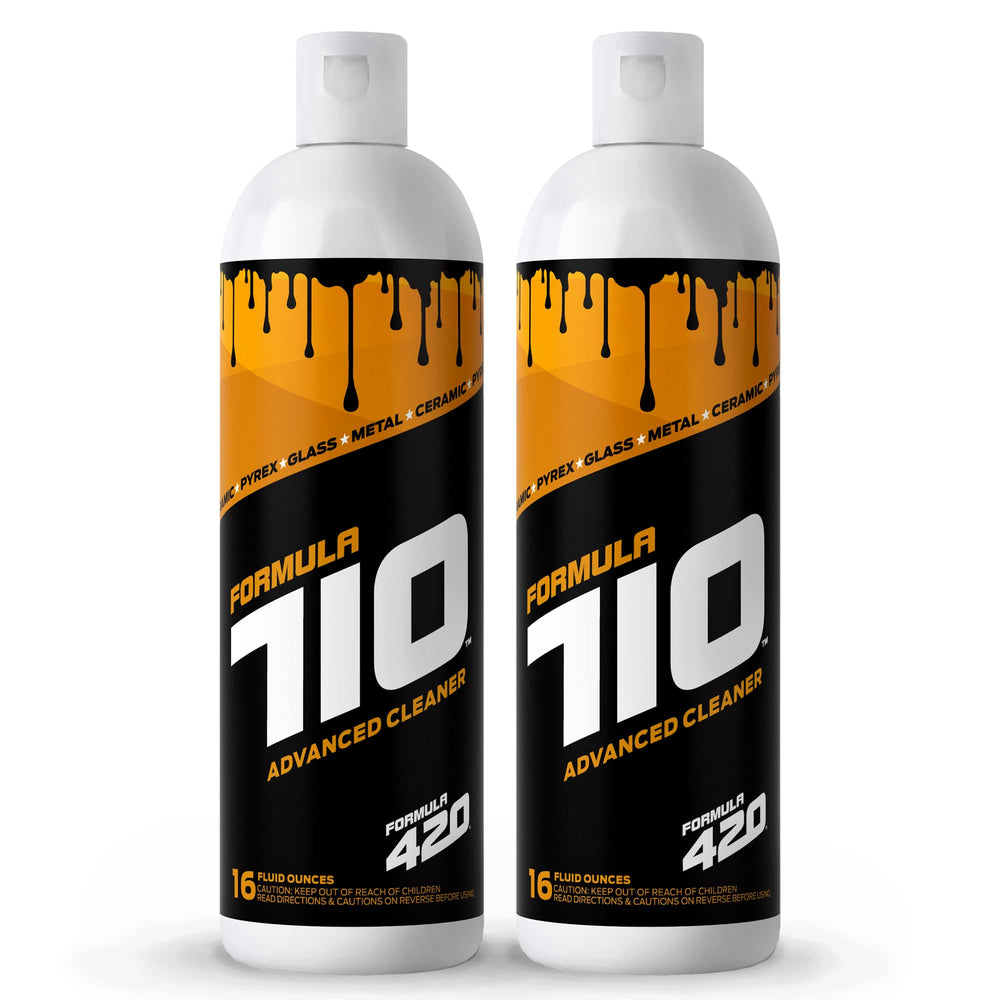 Formula 710 frentes de botellas mostrando el paquete doble y claridad del producto