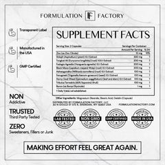 Formulation Factory uso en gimnasio ilustrando recuperación y energía