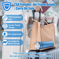 ForteWell estuche en aeropuerto demostrando compatibilidad TSA y tranquilidad