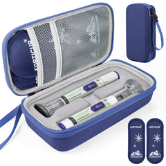 FortiCub estuche frontal azul marino con apariencia discreta y profesional