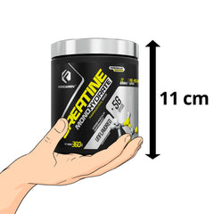 Escena lifestyle con Forzagen creatina en mesa de entrenamiento, inspirando rutina
