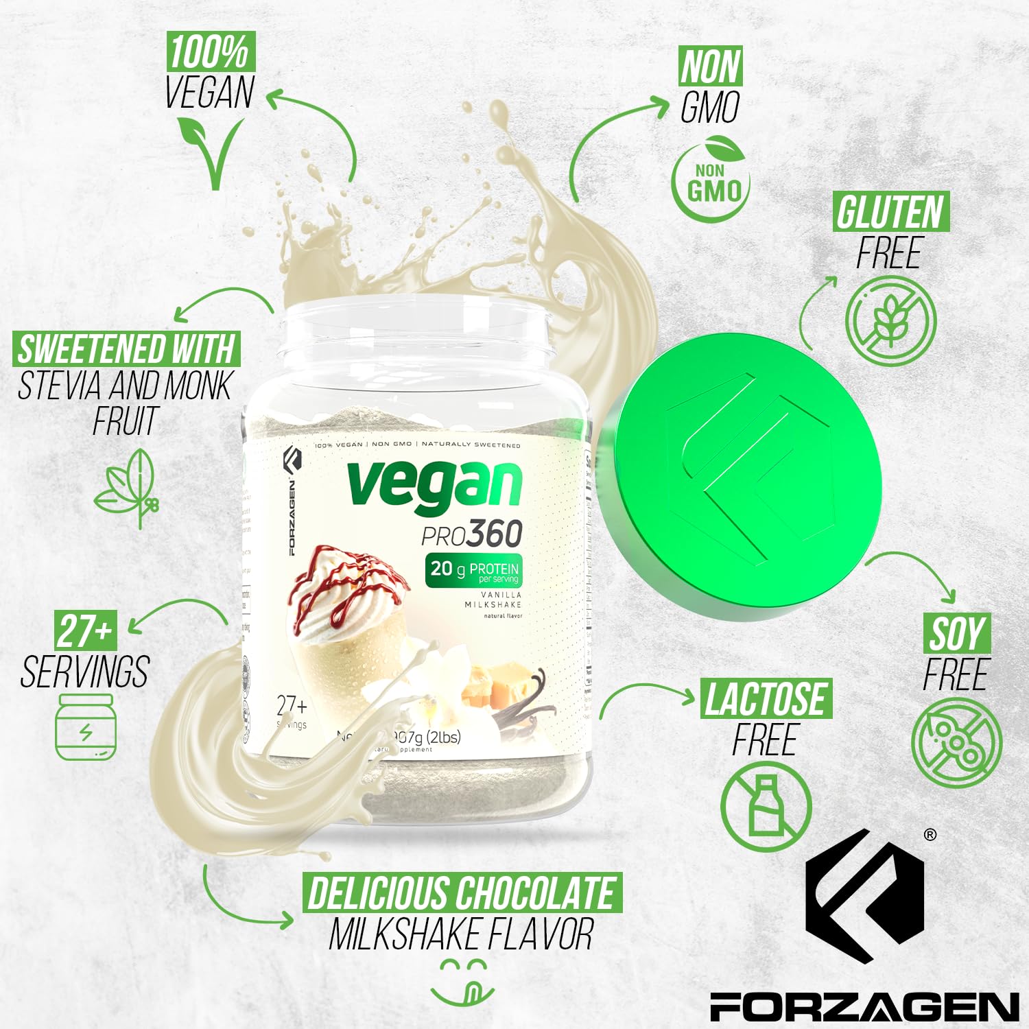 Forzagen etiqueta nutricional en detalle para revisar ingredientes y raciones