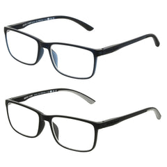 Foster Grant gafas Tatum vista frontal negro y marino, estilo versátil