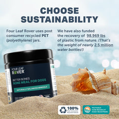 Four Leaf Rover perro comiendo comida casera balanceada con suplemento