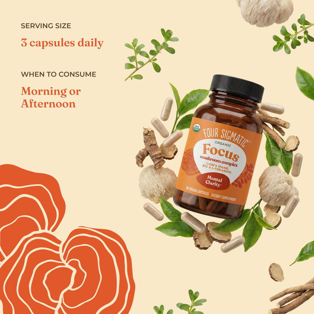 Four Sigmatic cápsula en mano para comparar tamaño y dosificación