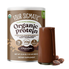 Four Sigmatic envase frontal cacao cremoso muestra diseño y porciones