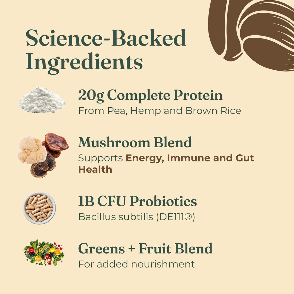 Avena preparada con Four Sigmatic cacao para desayuno nutritivo