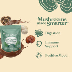Four Sigmatic textura del polvo en primer plano que destaca su mezcla fina y fácil disolución
