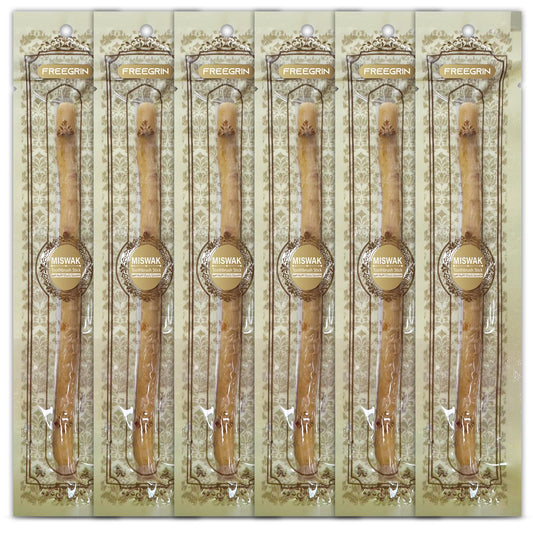 FREEGRIN paquete frontal de 6 Miswak, fresco y práctico