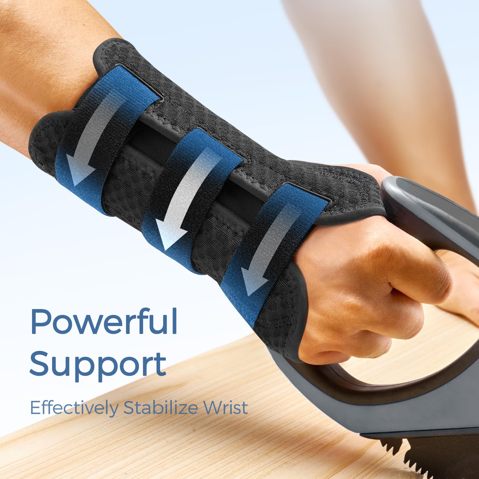 FREETOO primer plano del splint metálico removible para inmovilizar la muñeca