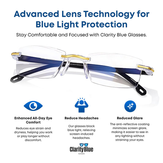 FREEZE2TRIM Clarity Blue primer plano de lentes con recubrimiento antirreflectante