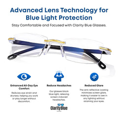 FREEZE2TRIM Clarity Blue primer plano de lentes con recubrimiento antirreflectante